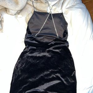 Fleece dress, w/diamond crossback straps